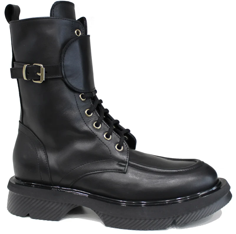 |ANFIBIO PATTA DONNA PELLE NERA|