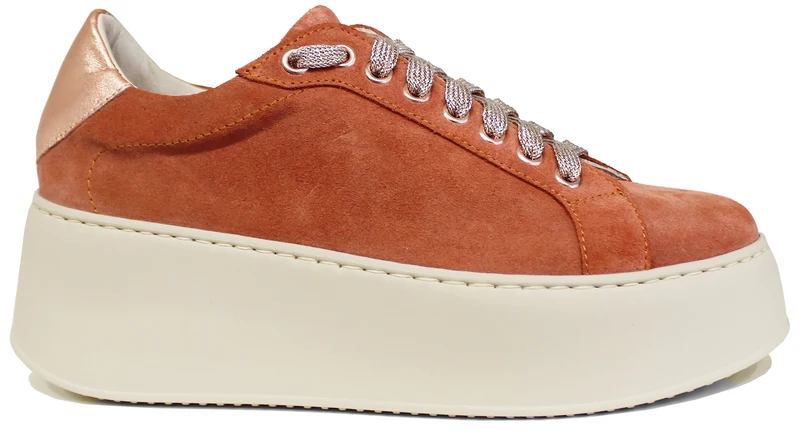 |SNEAKER DONNA CAMOSCIO ROSSO MATTONE|