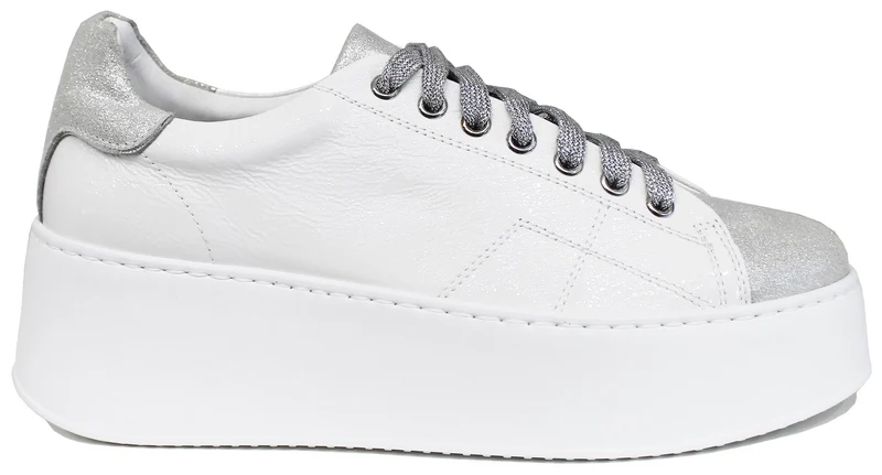 |SNEAKER DONNA NAPLAK BIANCO/ARGENTO|