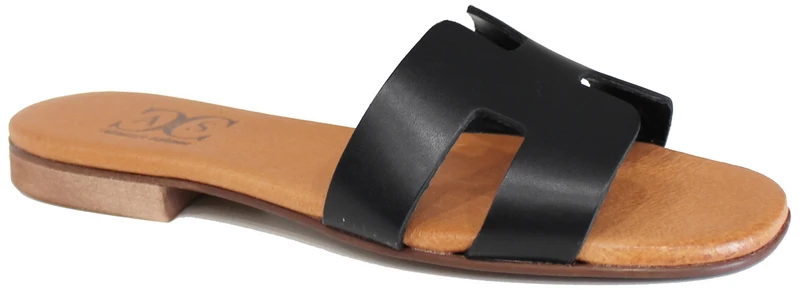 |CIABATTINA DONNA ACS PELLE NERA|