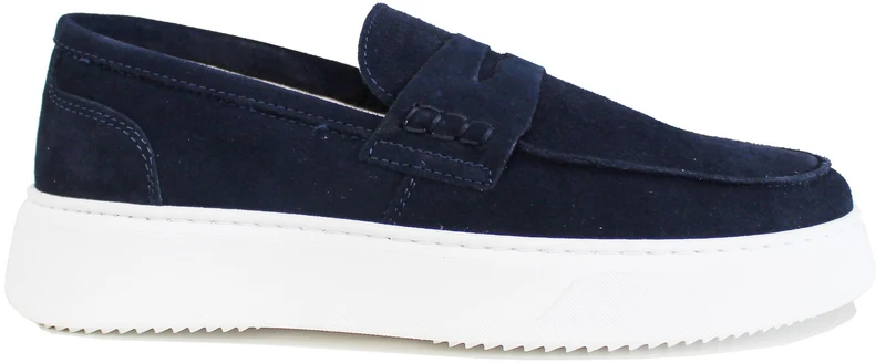 |MOCASSINO SUOLA SPORTIVA CAMOSCIO BLU|