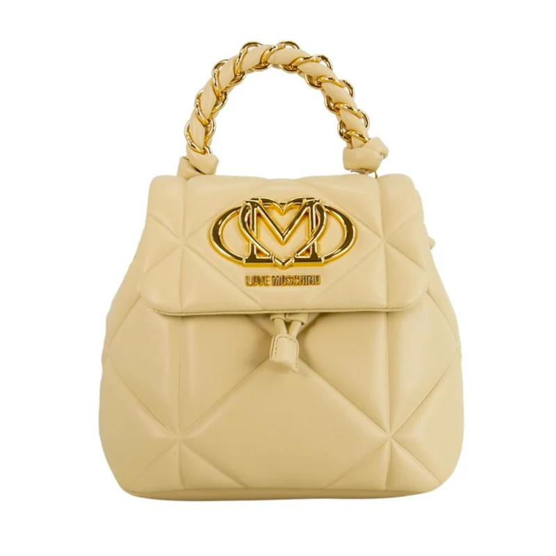 Zaino Donna LOVE MOSCHINO linea Embossed Trapuntata color Burro