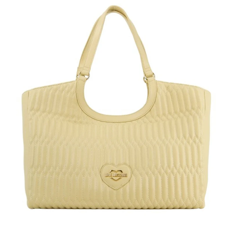 Shopping Bag Donna LOVE MOSCHINO linea Bubby Love in Ecopelle color Burro