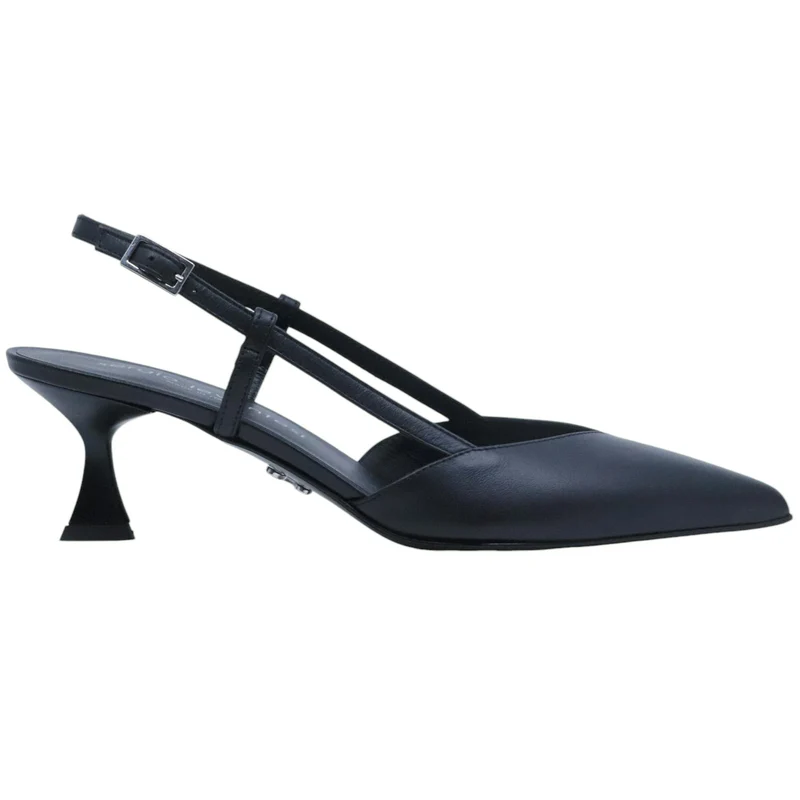 Slingback donna Sergio Levantesi Chantal23 in pelle nera