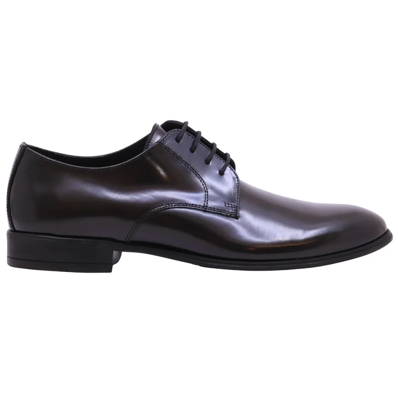 Antica Cuoieria 22546 scarpa derby uomo in pelle spazzolata nera