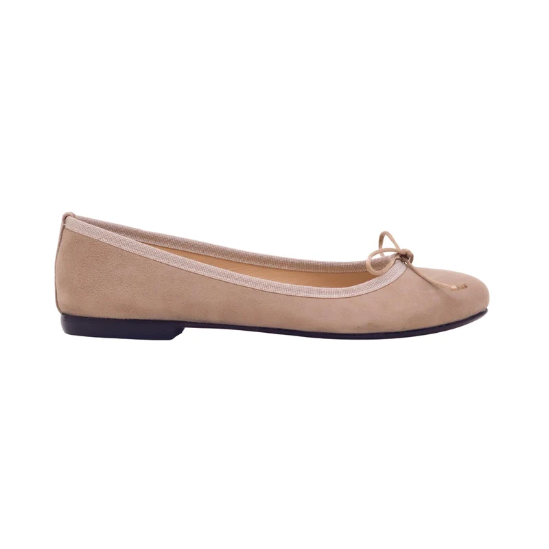 Jaffè 301 ballerina donna in camoscio taupe elegante Made in Italy
