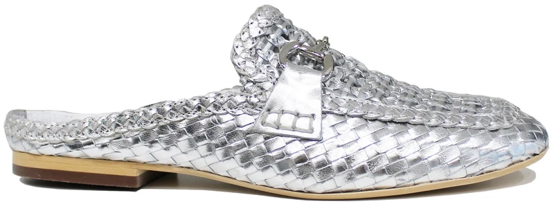 SABOT DONNA FORATO LAMINATO ARGENTO