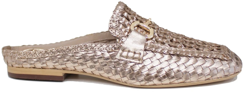 SABOT DONNA FORATO LAMINATO ORO ROSA