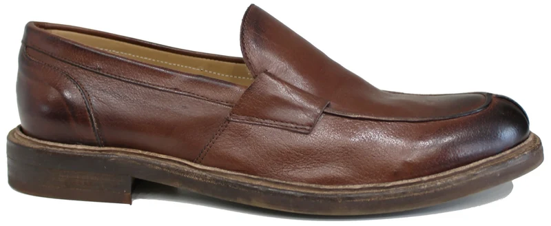 |MOCASSINO UOMO LISCIO PELLE MARRONE|