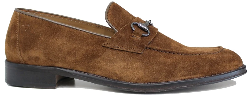 |MOCASSINO UOMO CON MORSETTO CAMOSCIO TERRA|