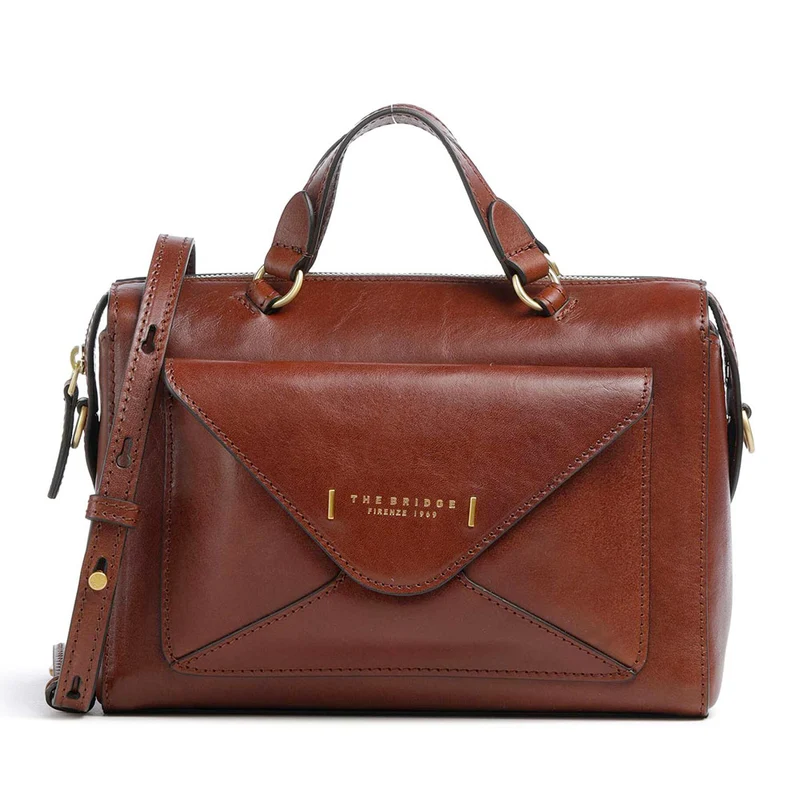 Borsa Donna Bauletto THE BRIDGE linea Frida in Pelle Marrone