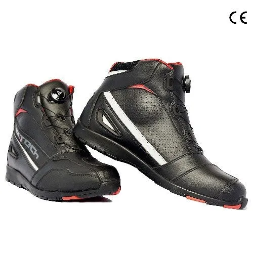 R-TECH BLINKO BOA PELLE STIVALI DI MOTO NERO
