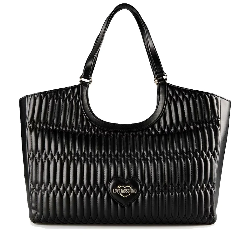 Shopping Bag Donna LOVE MOSCHINO linea Bubby Love in Ecopelle Nera