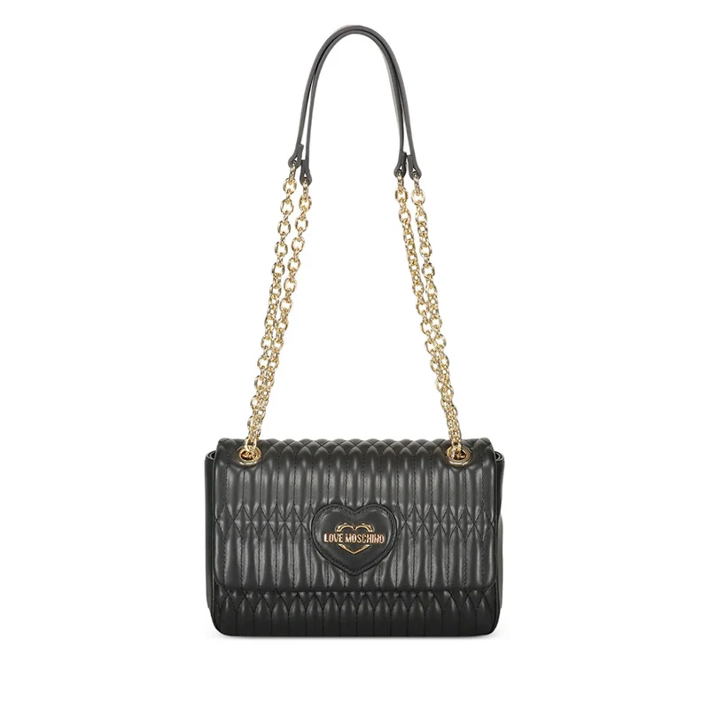 Borsa Donna a Spalla e a Tracolla LOVE MOSCHINO linea Bubby Love in Ecopelle Nera