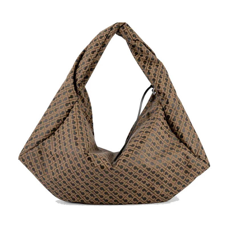 Hobo Bag Large GHERARDINI in Tessuto Softy colore Toffee