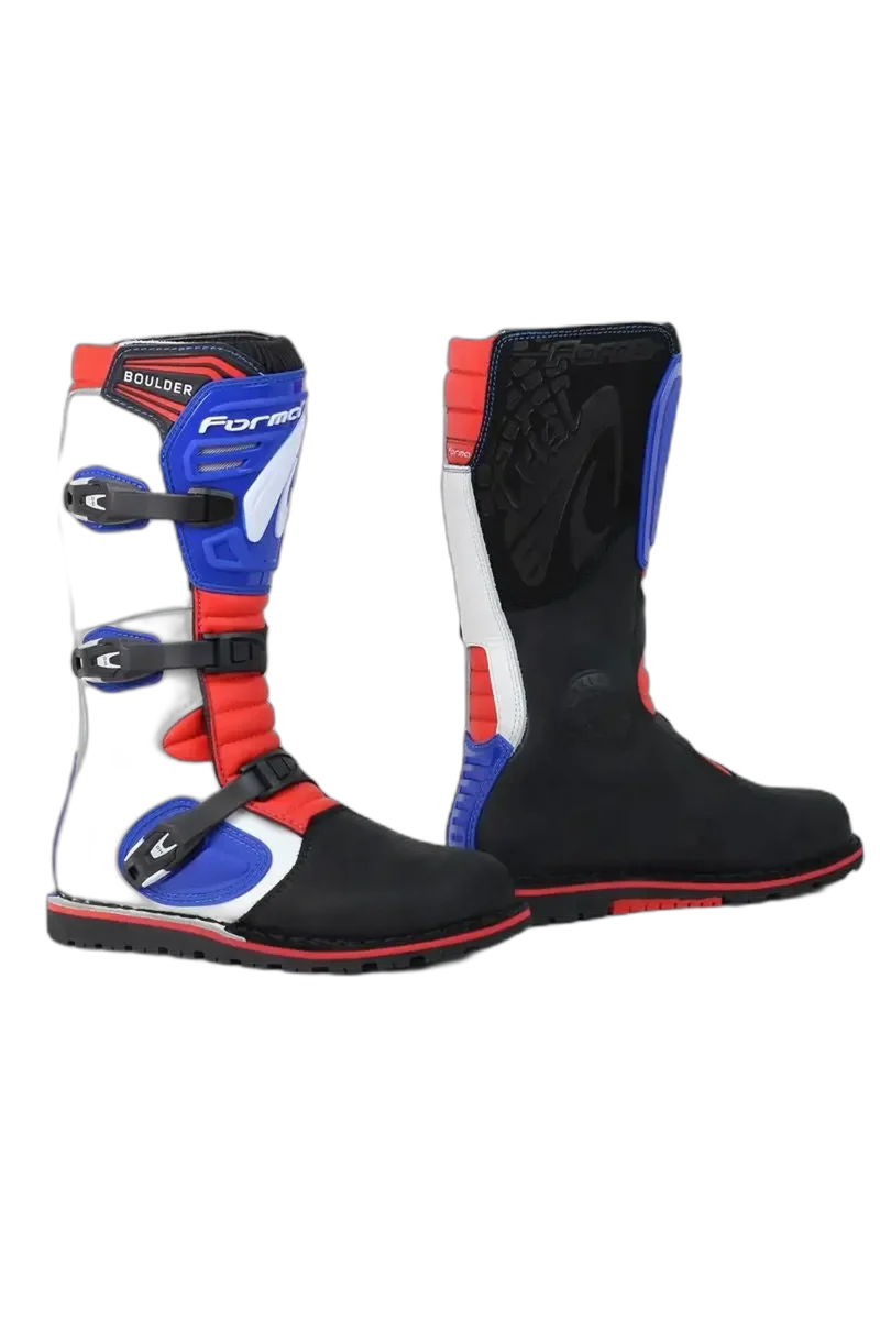 FORMA Boulder Stivali da motocross Bianco Rosso Blu
