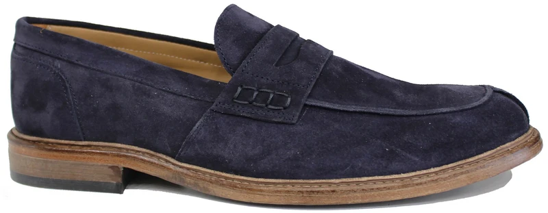 |MOCASSINO UOMO BOCCA DI LEONE CAMOSCIO BLU|