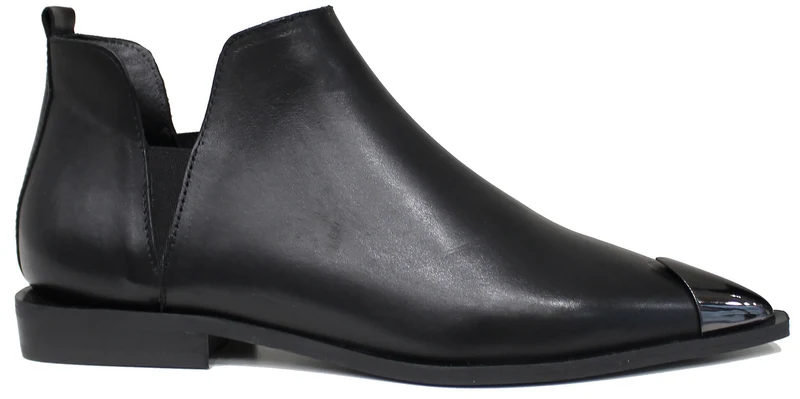 |STIVALETTO DONNA PUNTALE PELLE NERA|