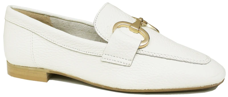 MOCASSINO DONNA MORSETTO BOTTALATO BIANCO