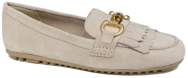 |MOCASSINO DONNA BAMBU' CAMOSCIO AVORIO|