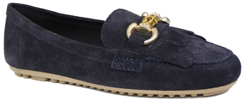 |MOCASSINO DONNA BAMBU' CAMOSCIO BLU|