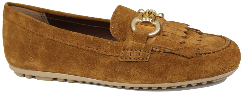 |MOCASSINO DONNA BAMBU' CAMOSCIO CUOIO|