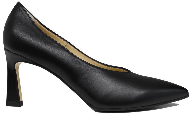 |DECOLTE' DONNA A PUNTA PELLE NERA|
