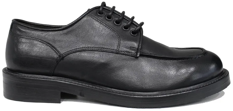 |DERBY UOMO PELLE NERA|