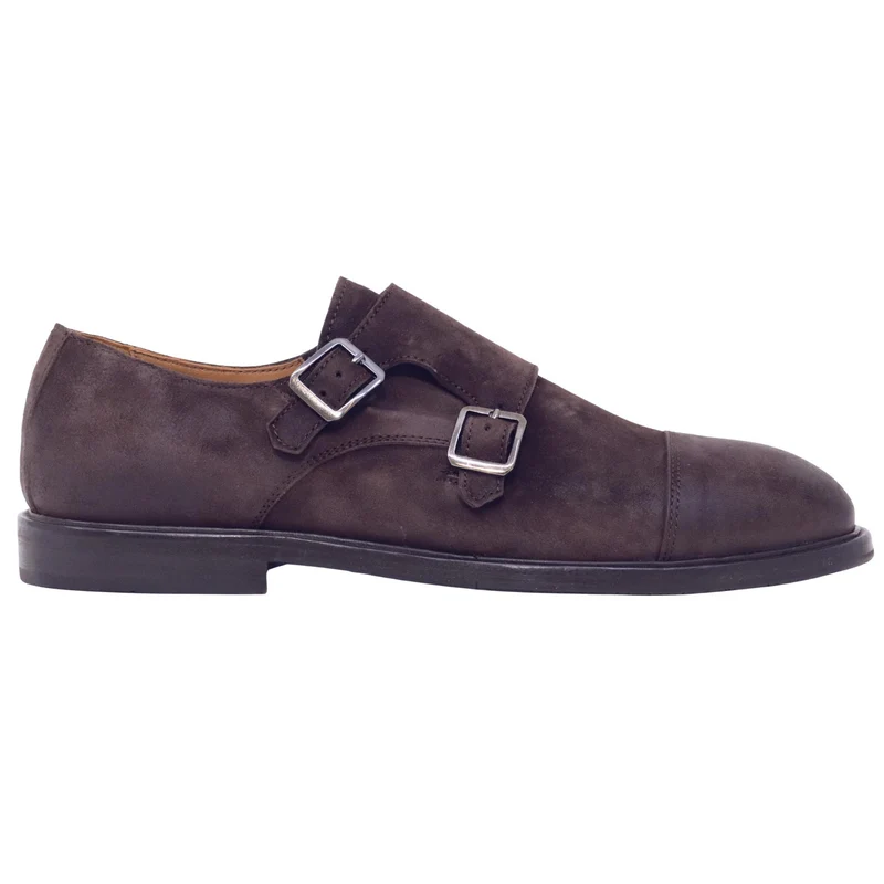 Ducanero 2980 Water scarpa doppia fibbia uomo in camoscio testa di moro