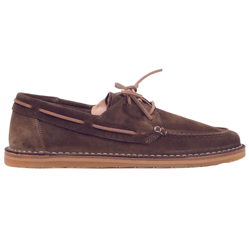 Astorflex Dockflex scarpa da barca uomo in camoscio dark khaki