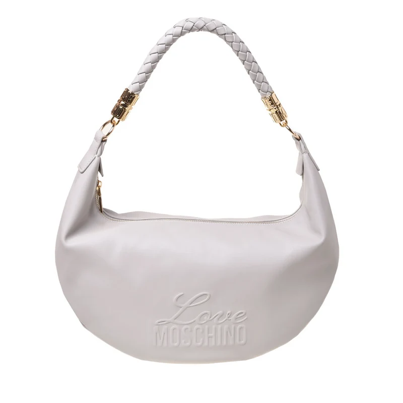 Hobo Bag Donna LOVE MOSCHINO in Ecopelle color Ghiaccio