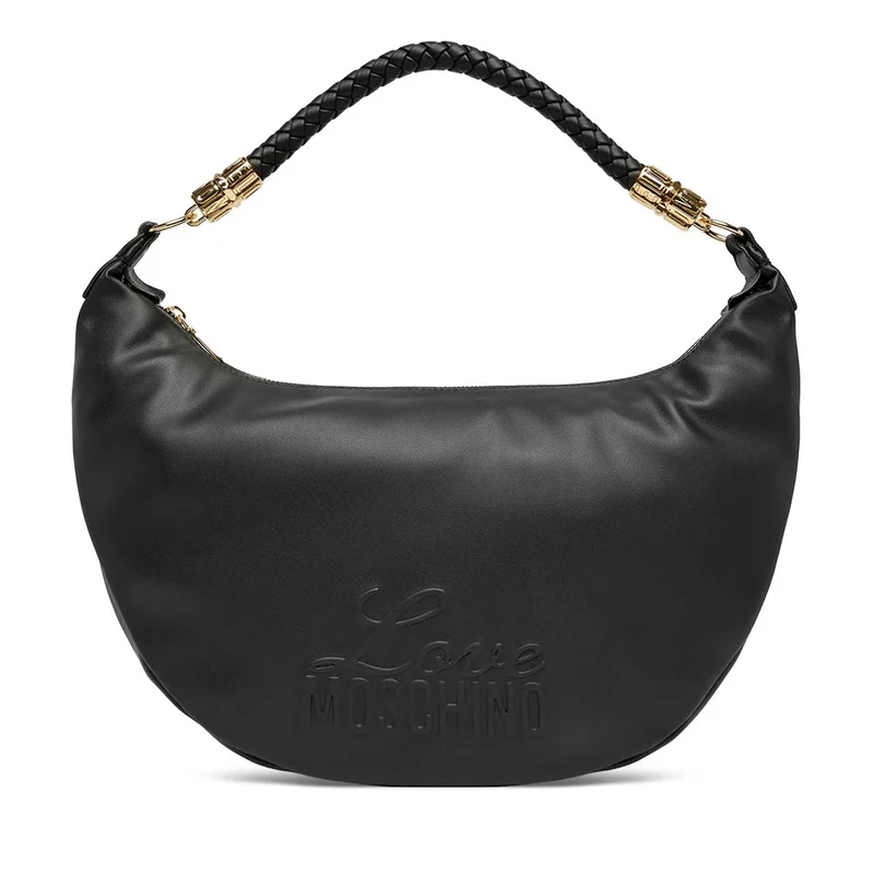 Hobo Bag Donna LOVE MOSCHINO in Ecopelle Nera