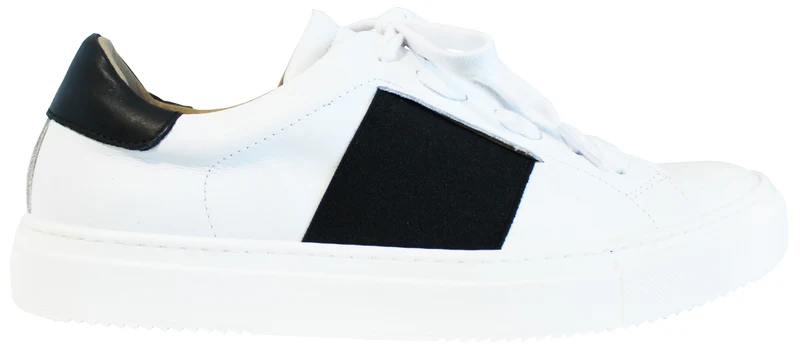 |SNEAKER UOMO PELLE BIANCO/NERO|