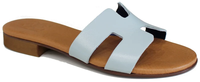 |CIABATTINA DONNA ACS PELLE CELESTE|