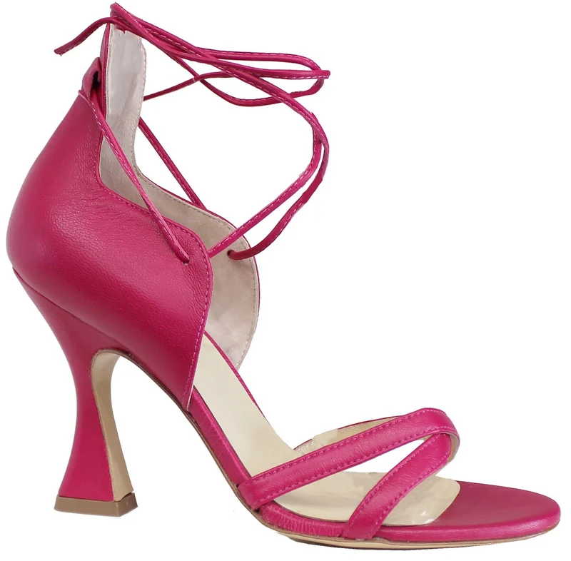 SANDALO DONNA LE FABIAN PELLE FUCSIA