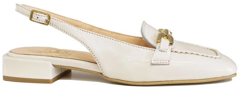 |SLINGBACK PUNTA QUADRATA PELLE PANNA|