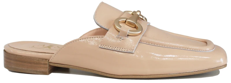 |SABOT DONNA PUNTA QUADRATA VERNICE BEIGE|