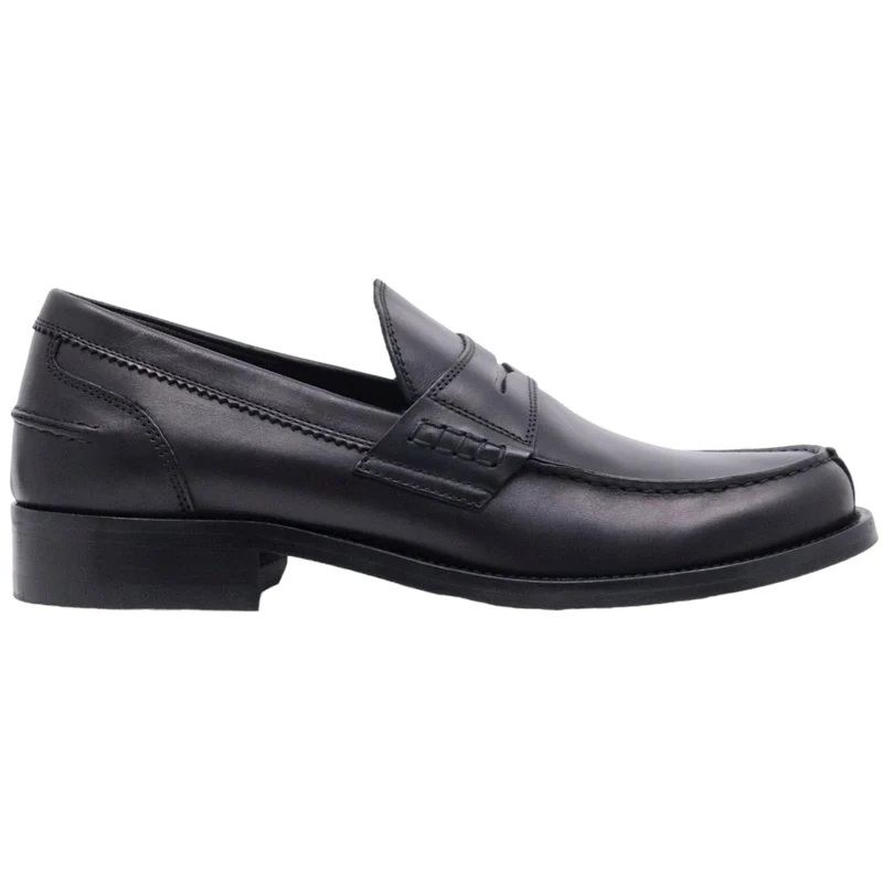 Antica Cuoieria 14566 Zurigo Nero mocassino uomo in pelle nera Made in Italy
