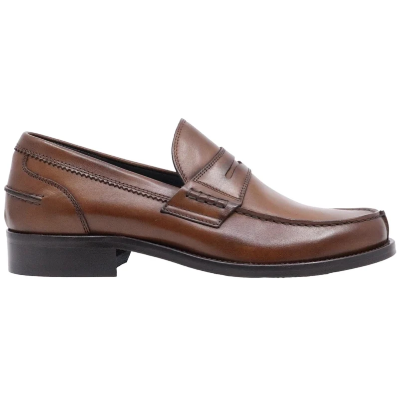Antica Cuoieria 14566 Zurigo Noce mocassino uomo in pelle marrone Made in Italy