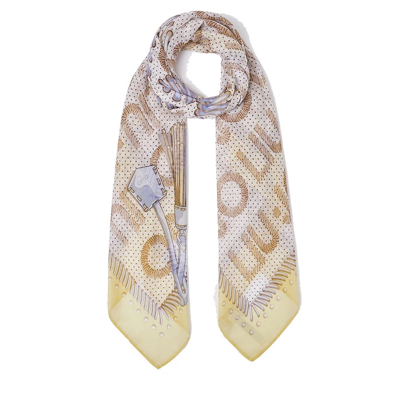 Foulard Donna 120 x 120 cm LIU JO in Tessuto Stampato Giallo