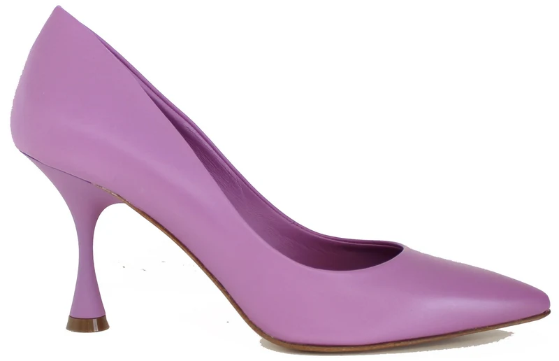 |DECOLTE' A PUNTA PELLE VIOLA|