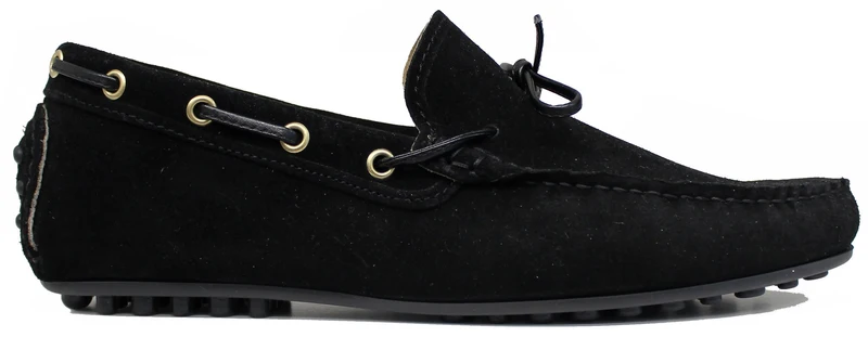 |MOCASSINO BARCA CAMOSCIO NERO|