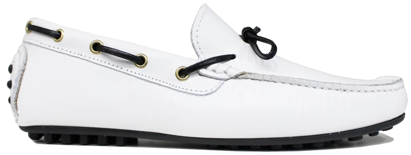 |MOCASSINO BARCA PELLE BIANCA|