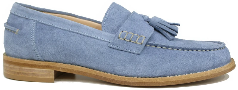|MOCASSINO DONNA NAPPINE CAMOSCIO COBALTO|