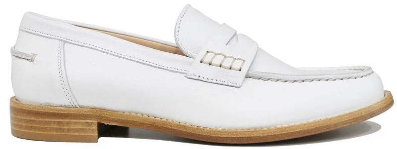 |MOCASSINO BOCCA DI LEONE PELLE BIANCA|