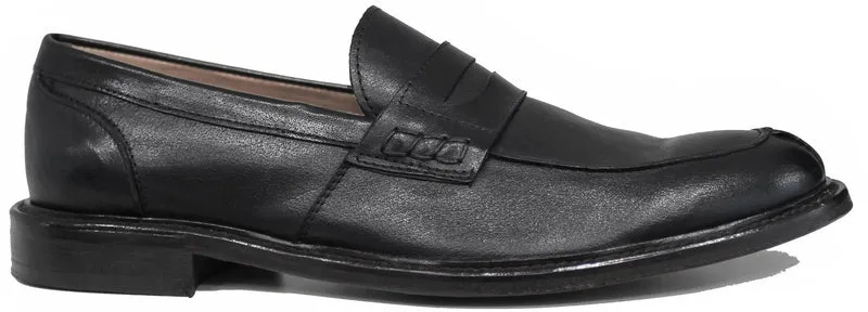 |MOCASSINO BOCCA DI LEONE PELLE NERA|