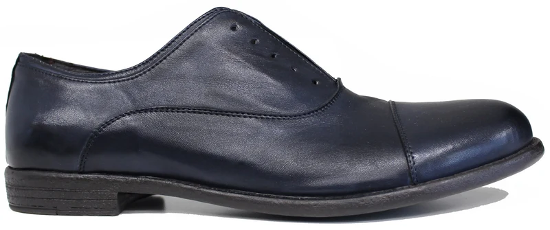 |OXFORD SENZA LACCI PELLE BLU|