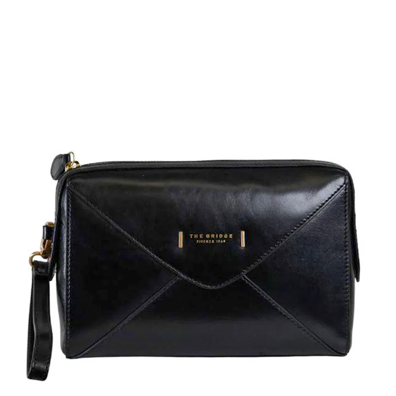 Pochette Donna THE BRIDGE linea Frida in Pelle Nera