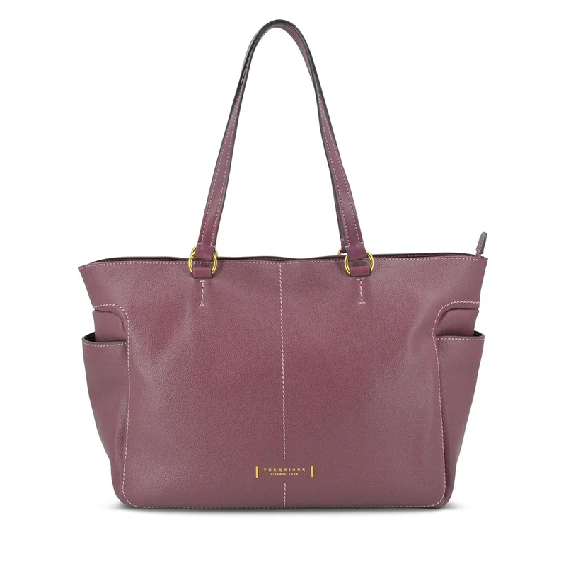 Shopping Bag Donna THE BRIDGE linea Letizia in Pelle Viola Orchidea