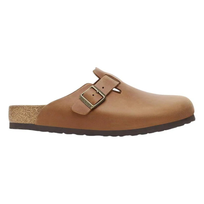Birkenstock Boston pelle oliata Cognac 1028179 sabot unisex narrow fit